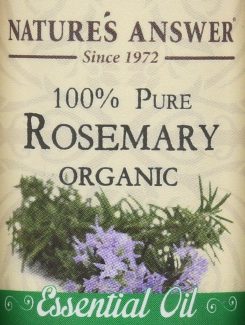 NATURE’S ANSWER: Organic Essential Oil 100% Pure Rosemary, 0.5 oz